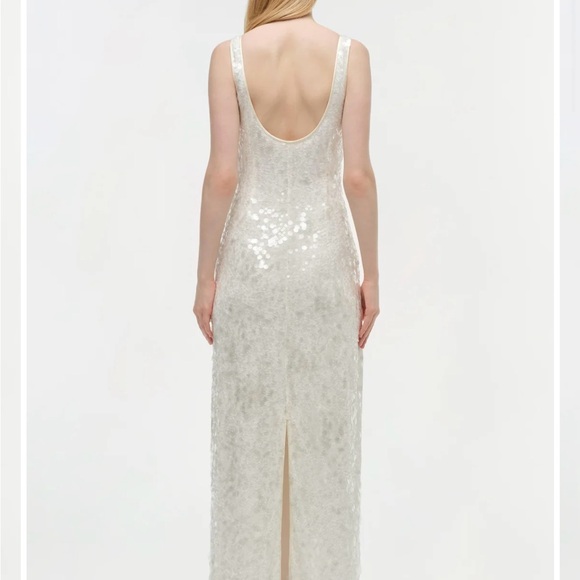 SIMKHAI Bex White Sequined Maxi Tank Dress - Picture 2 of 14